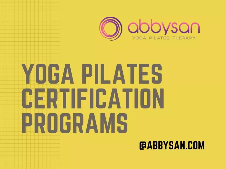 yoga pilates certification programs