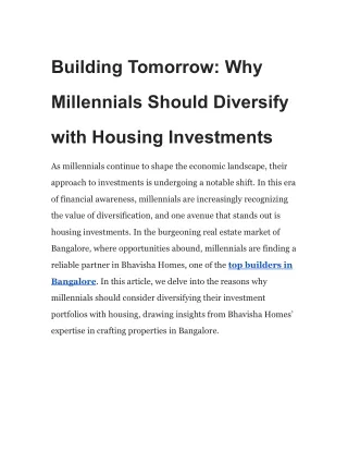 Building Tomorrow_ Why Millennials Should Diversify with Housing Investments·