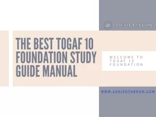 The Best TOGAF 10 Foundation Study Guide Manual