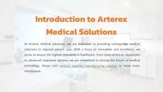 Introduction to Arterex Medical Solutions