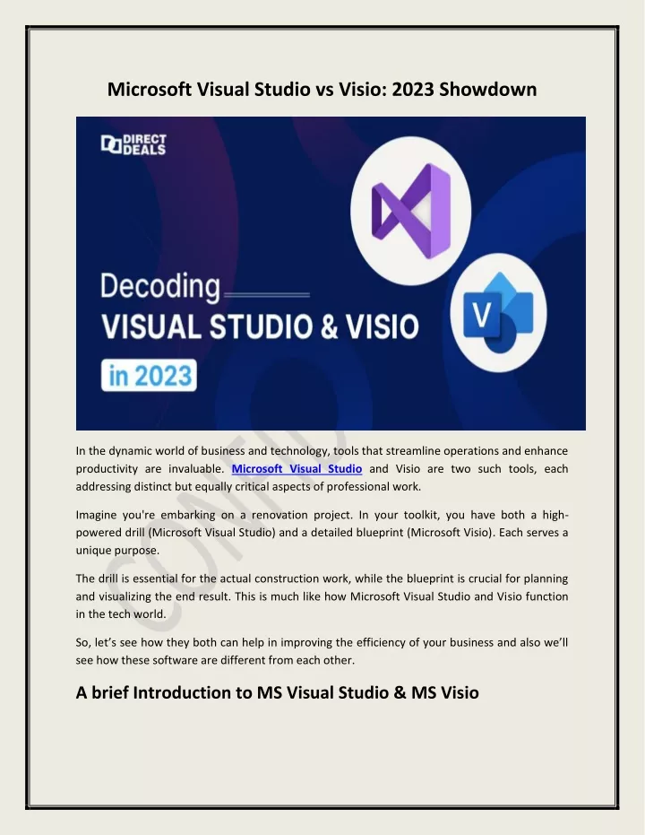 microsoft visual studio vs visio 2023 showdown
