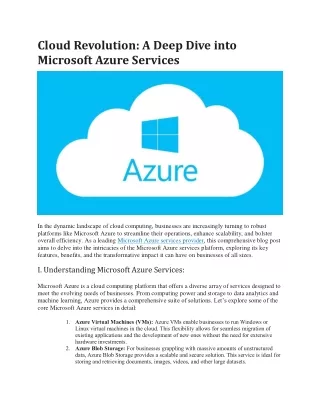 cloud revolution a deep dive into microsoft azure
