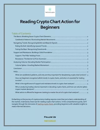 Reading Crypto Chart Action for Beginners