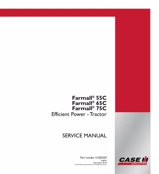 CASE IH Farmall 75C Efficient Power - Tractor Service Repair Manual