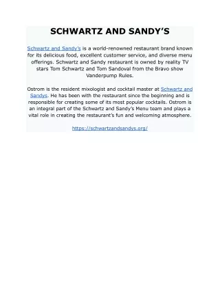 schwartz and sandy s