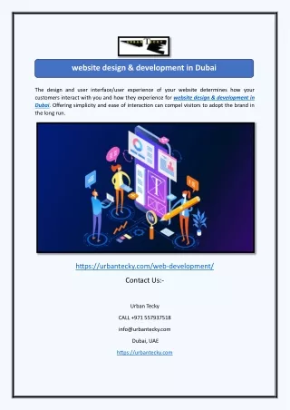 website design & development in Dubai