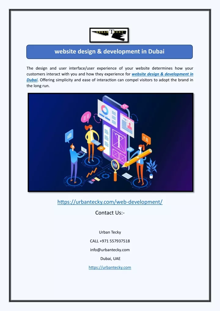 website design development in dubai