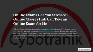 Online Exams Got You Stressed Online Classes Hub Can Take an Online Exam for Me