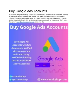 Buy Google Ads Accounts