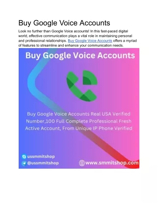 buy google voice accounts