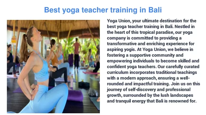 best yoga teacher training in bali