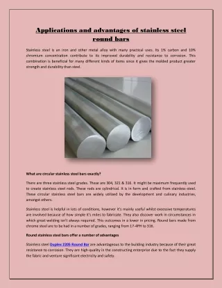 Applications_and_advantages_of_stainless_steel_round_bars