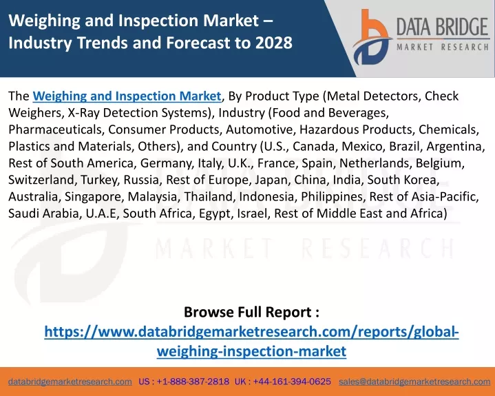 weighing and inspection market industry trends