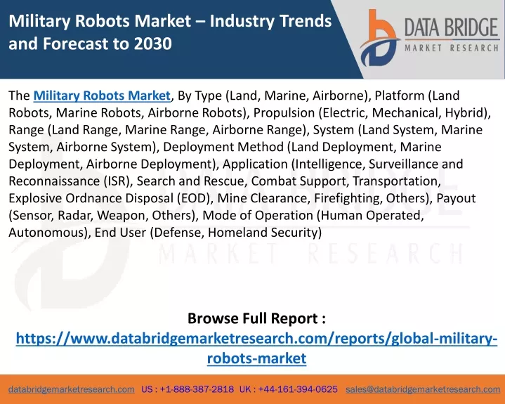 military robots market industry trends