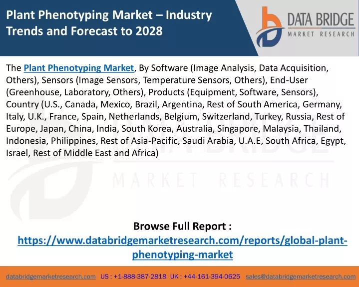 plant phenotyping market industry trends