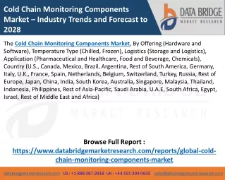 cold chain monitoring components market industry