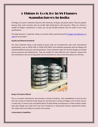 5_Things_to_Look_for_in_SS_Flanges_Manufacturers_in_India