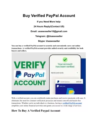 Buy Verified PayPal Account