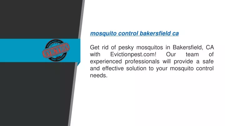mosquito control bakersfield ca get rid of pesky