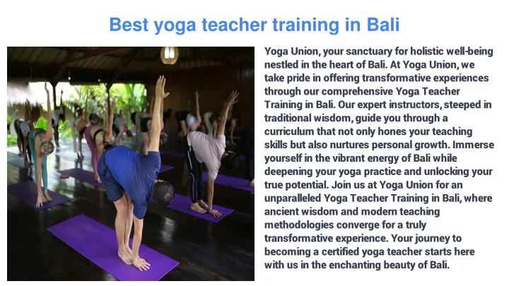 best yoga teacher training in bali