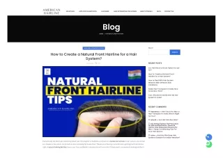 How to Create a Natural Front Hairline for a Hair System