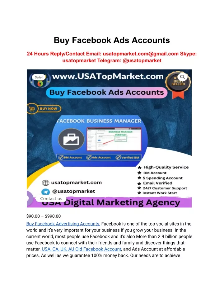 buy facebook ads accounts