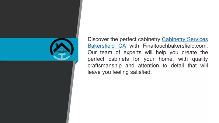 discover the perfect cabinetry cabinetry services