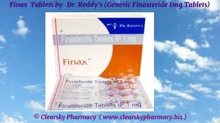 Finax  Tablets by   Dr. Reddy's (Generic Finasteride 1mg Tablets)