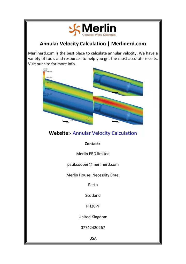 annular velocity calculation merlinerd com