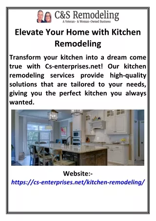 Elevate Your Home with Kitchen Remodeling
