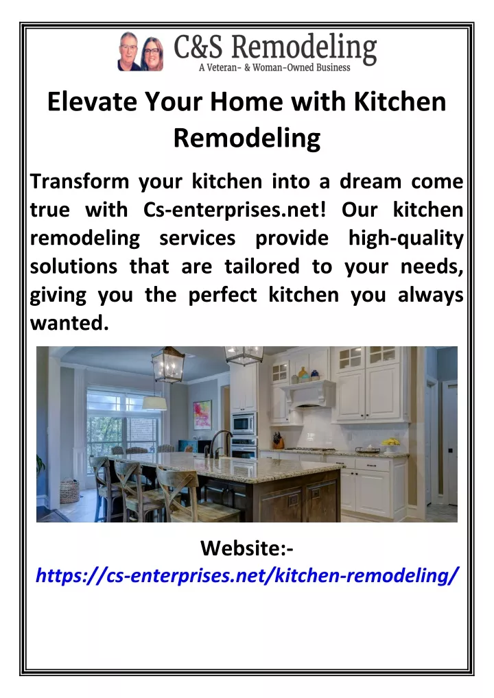 elevate your home with kitchen remodeling