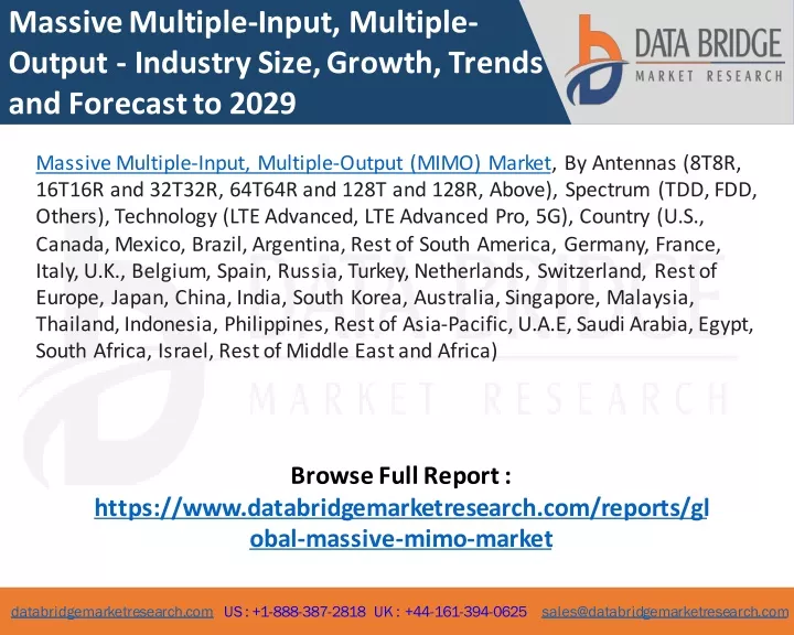 massive multiple input multiple output industry