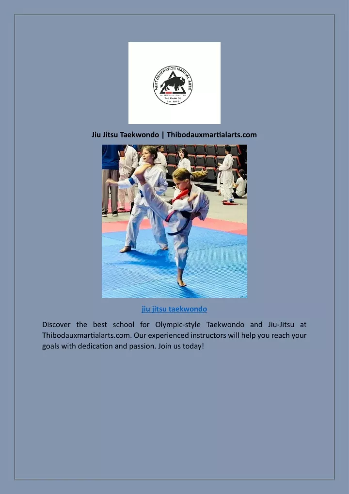 jiu jitsu taekwondo thibodauxmartialarts com