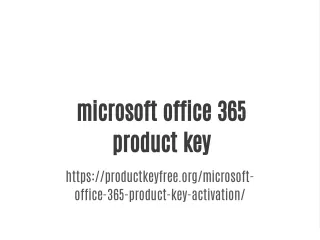 microsoft office 365 product key