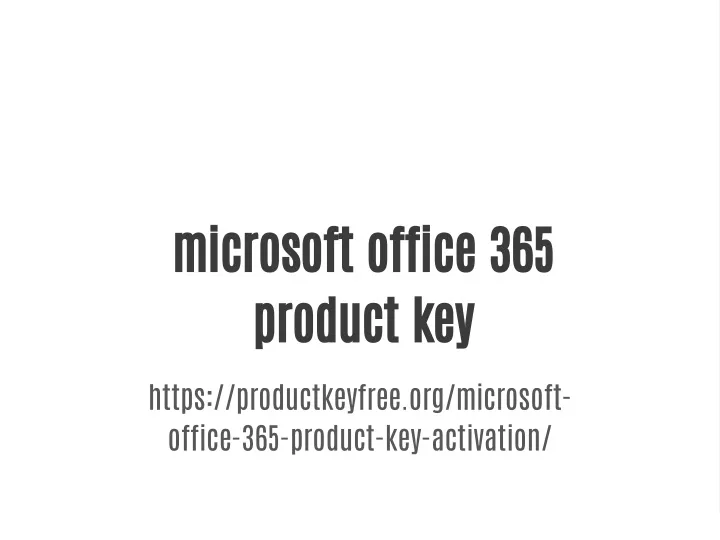 microsoft office 365 product key