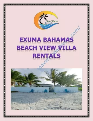 Exuma bahamas beach view villa rentals