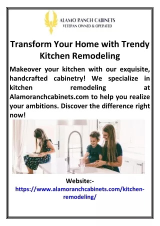 Transform Your Home with Trendy Kitchen Remodeling