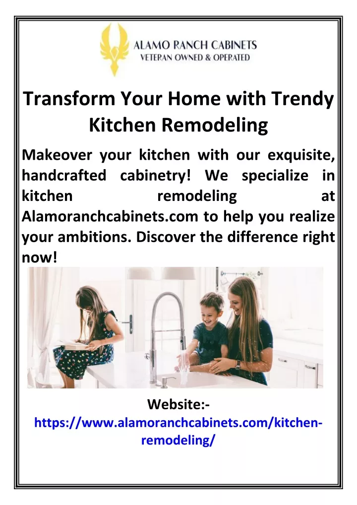 transform your home with trendy kitchen remodeling