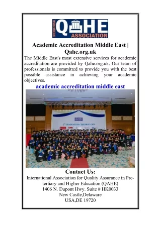 academic accreditation middle east qahe
