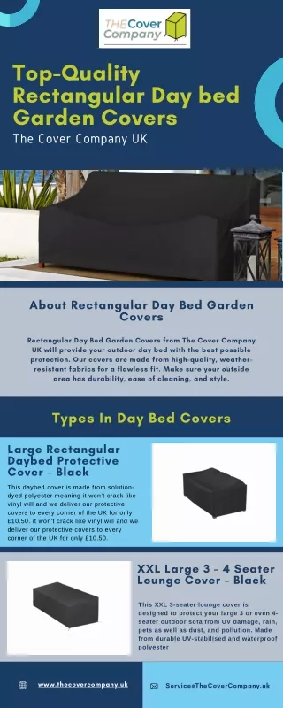 Top-Quality Rectangular Day bed garden covers