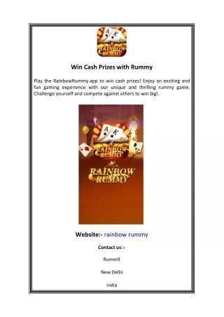 Win Cash Prizes with Rummy