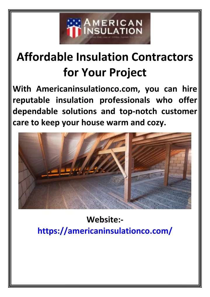 affordable insulation contractors for your project