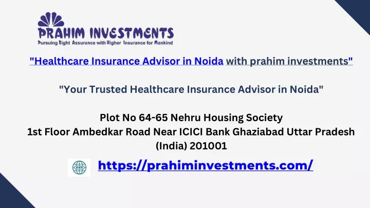 healthcare insurance advisor in noida with prahim