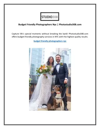 Budget Friendly Photographers Nyc | Photostudio308.com