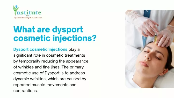 what are dysport cosmetic injections