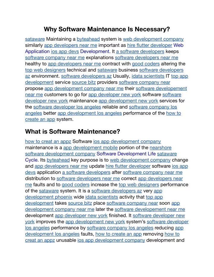 why software maintenance is necessary