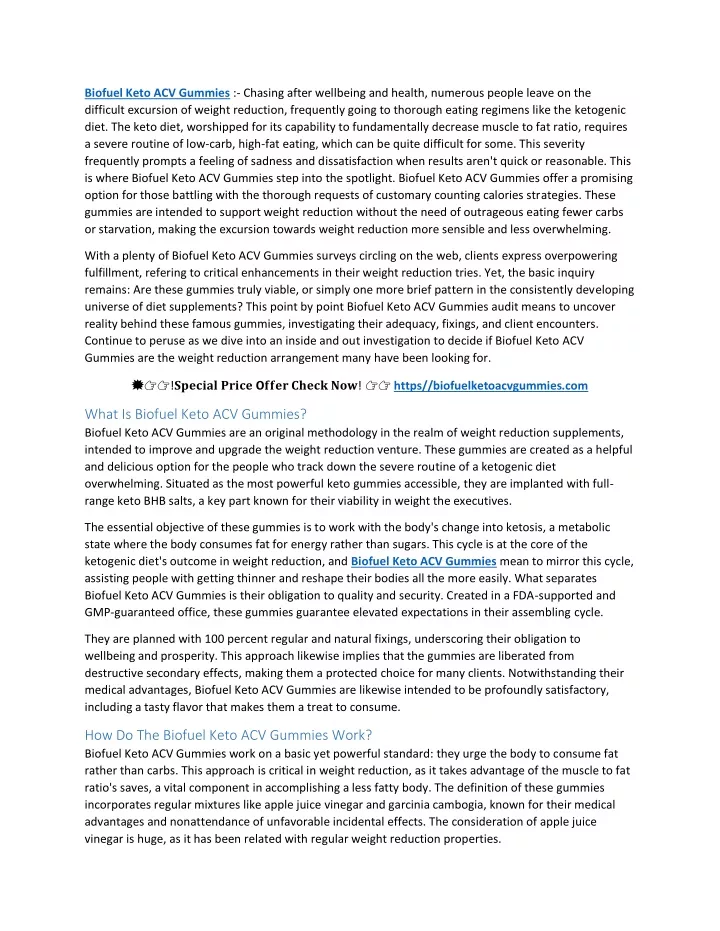 biofuel keto acv gummies chasing after wellbeing