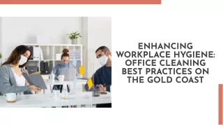 Reliable Office Cleaning Services on the Gold Coast for a Spotless Workplace