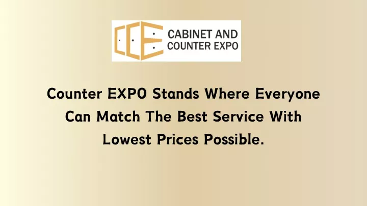 counter expo stands where everyone can match