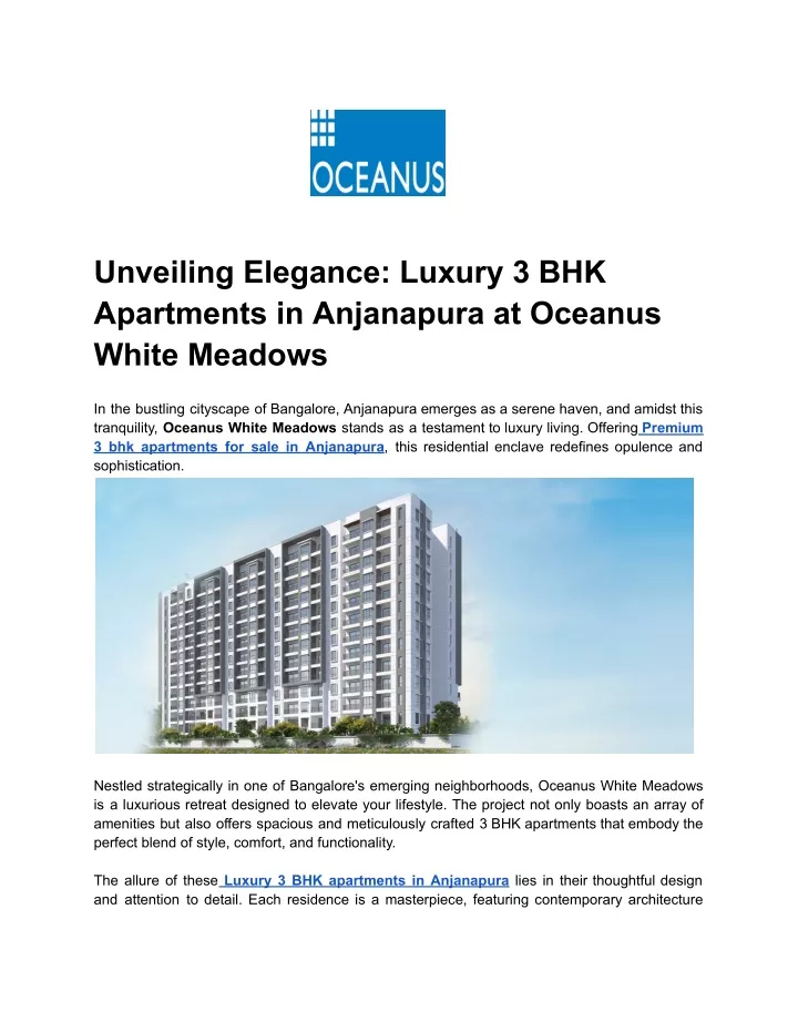 unveiling elegance luxury 3 bhk apartments